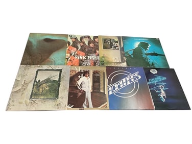 Assorted Classic & Progressive Rock Vinyl LP Records - Collection of 8