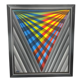 Untitled Geometric Op Art Composition Contemporary Abstract
