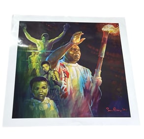 "Golden Memories" by Simon Bull (English, B.1958) Offset Lithograph