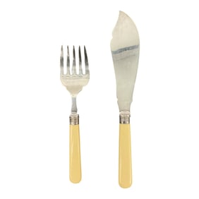 Antique Silver Plated English Sheffield Fish Flatware Set