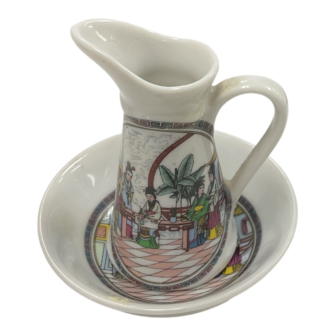 Vintage Nasco Del Coronado Ceramic Creamer Pitcher and Underplate Bowl Set (1 of 3)