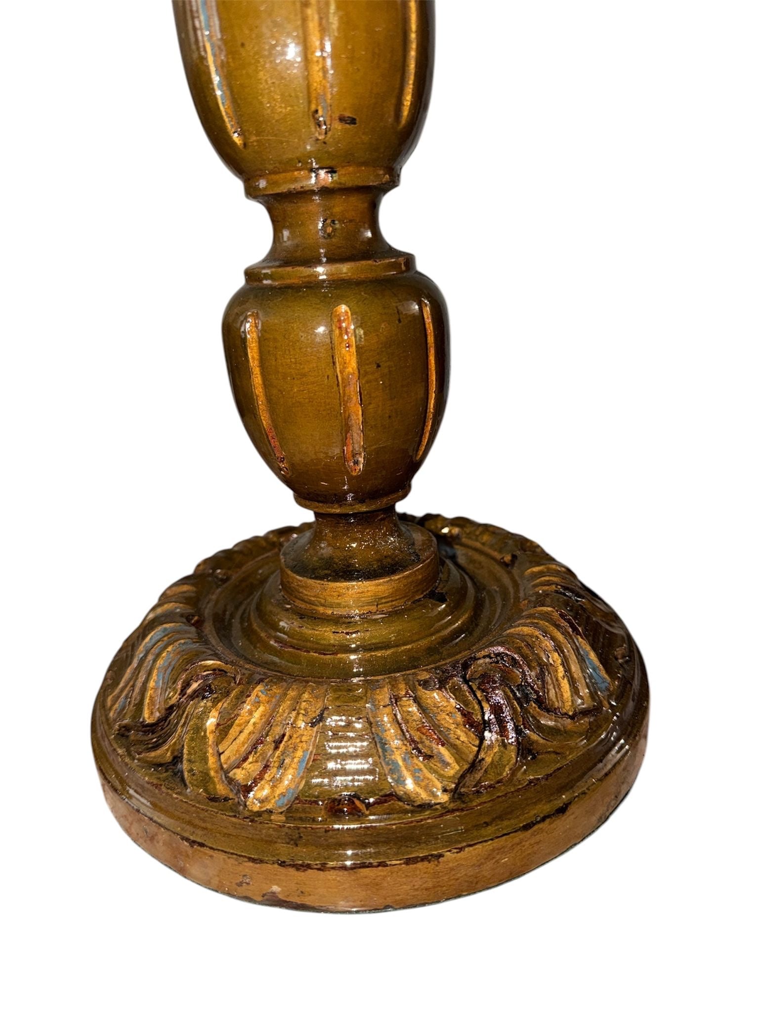 Art Nouveau Tiffany Style Leaded Glass "Grapevine" Two-Light Table Lamp - 3