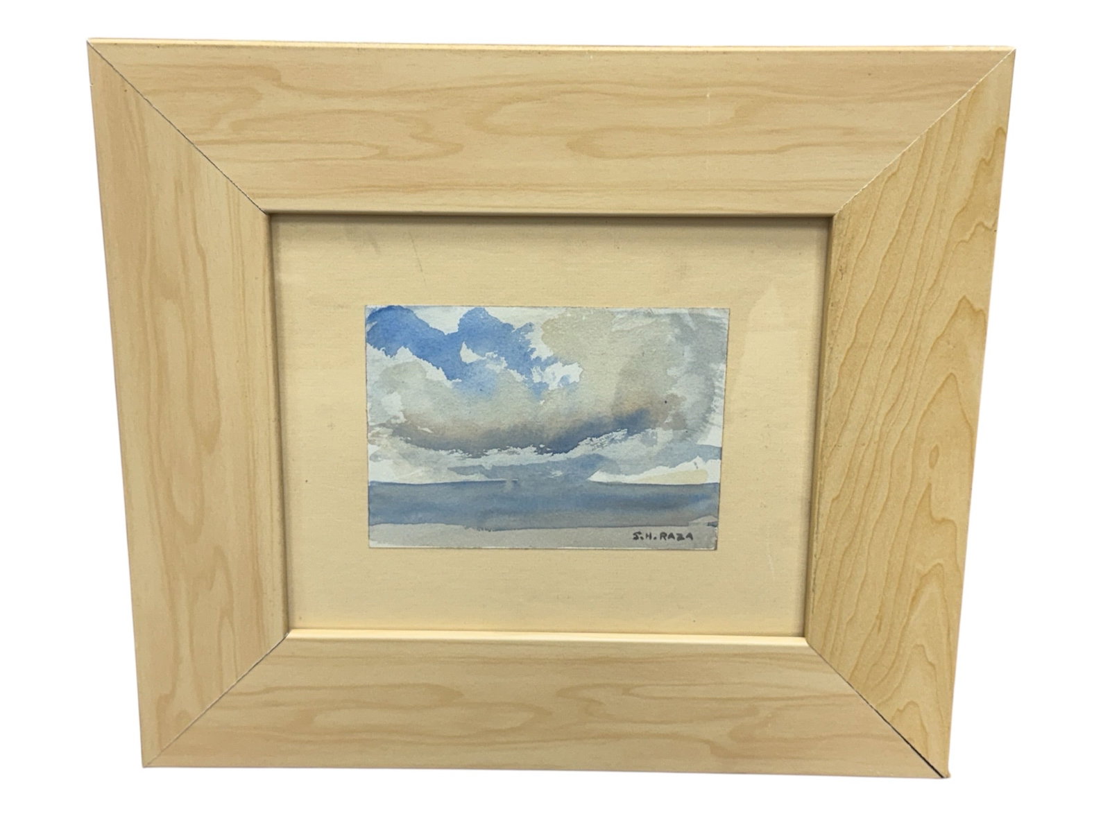 Seascape in the Style of Sayed Haider Raza (Indian/French, 1922â€“2016) Watercolor: DescriptionAtmospheric watercolor seascape executed in the style of renowned Indian modernist painter