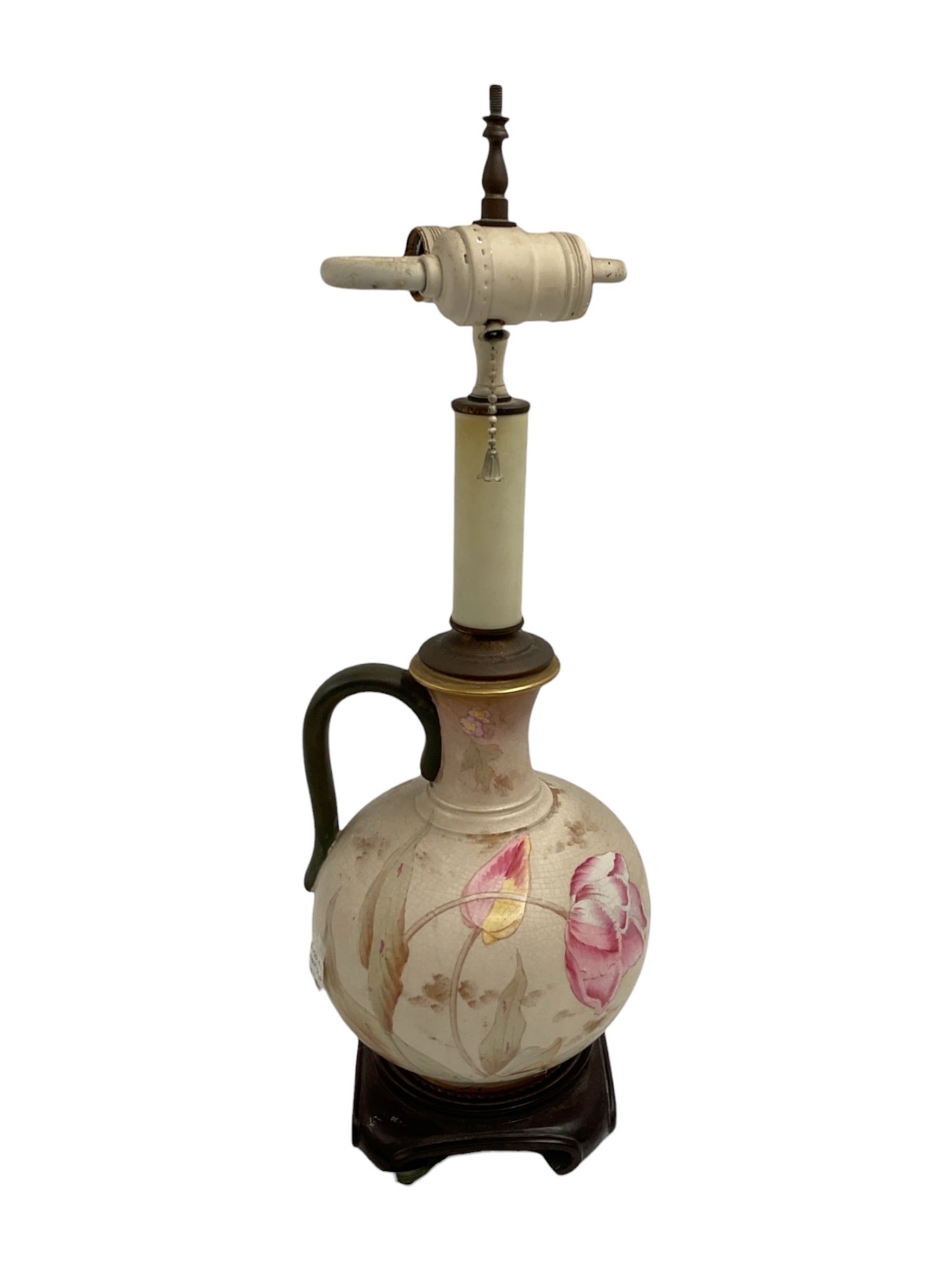 Floral Ceramic Jug Table Lamp Base - 2