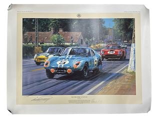 Limited Edition Signed Motorsport Print “The Cobra Strikes – Le Mans 1964?? by Nicholas Watts (1 of 4)