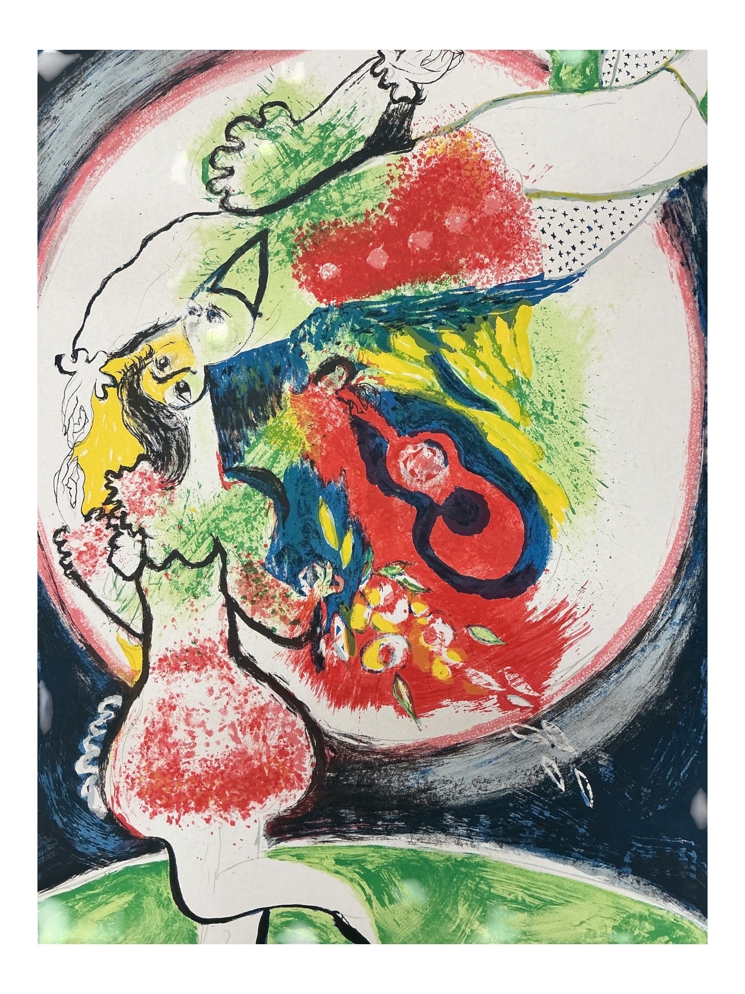 Kissing Couple by Juan García Ripollés (Spain, B. 1932) Lithograph: Specifications: Medium: Color Litho