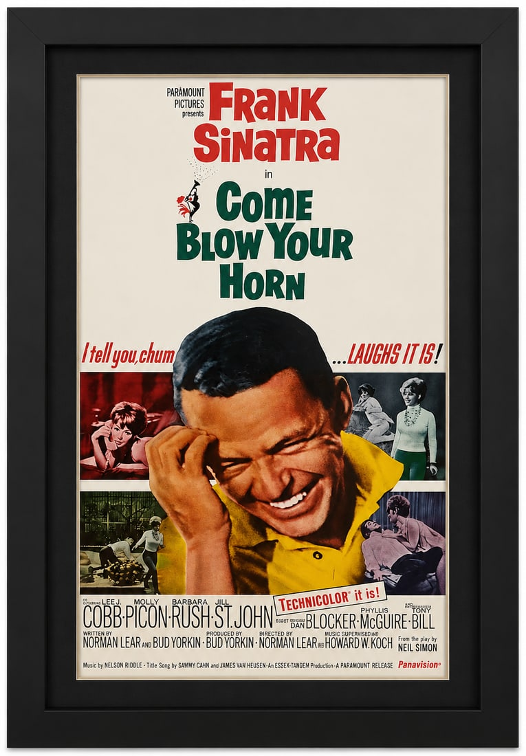 "Come Blow Your Horn" Movie Poster (1963) Excellent Condition Frank Sinatra W/COA (1 of 5)