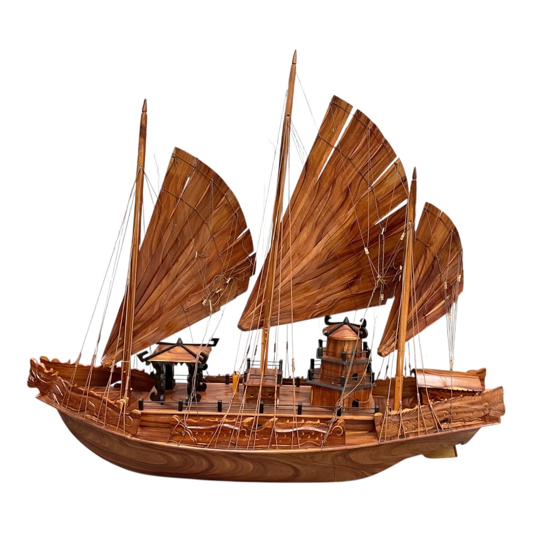 Handcrafted Wooden Asian Junk Ship Model (1 of 9)