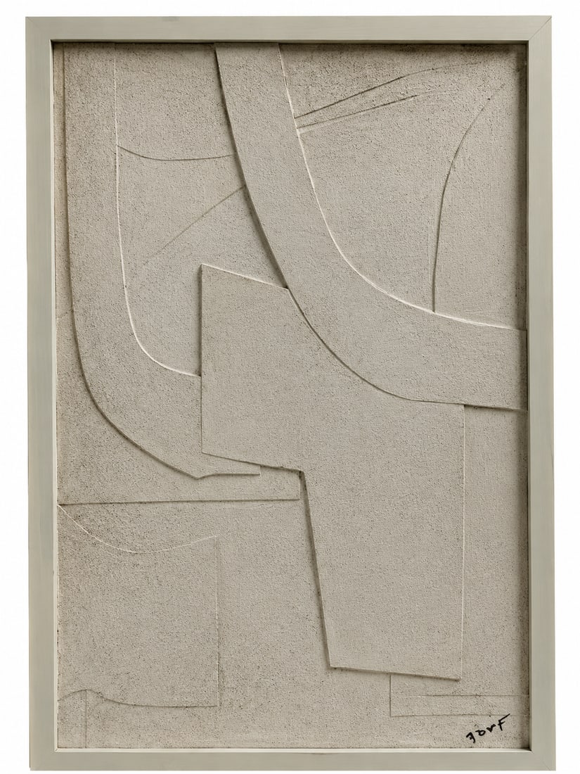 Abstract Relief Panel by Ksenia Sizaya (Russian/Canadian, 20th/21st Century) Mixed Media / Plaster (1 of 6)