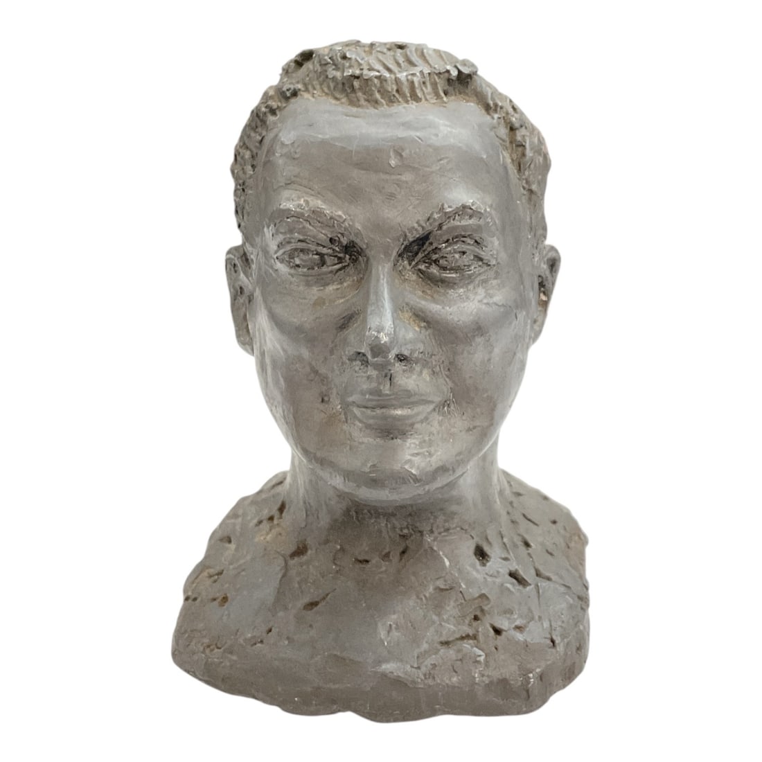 "Bust of a Man" Modernist Cast Metal Sculpture: Specifications Medium: Cast metal /