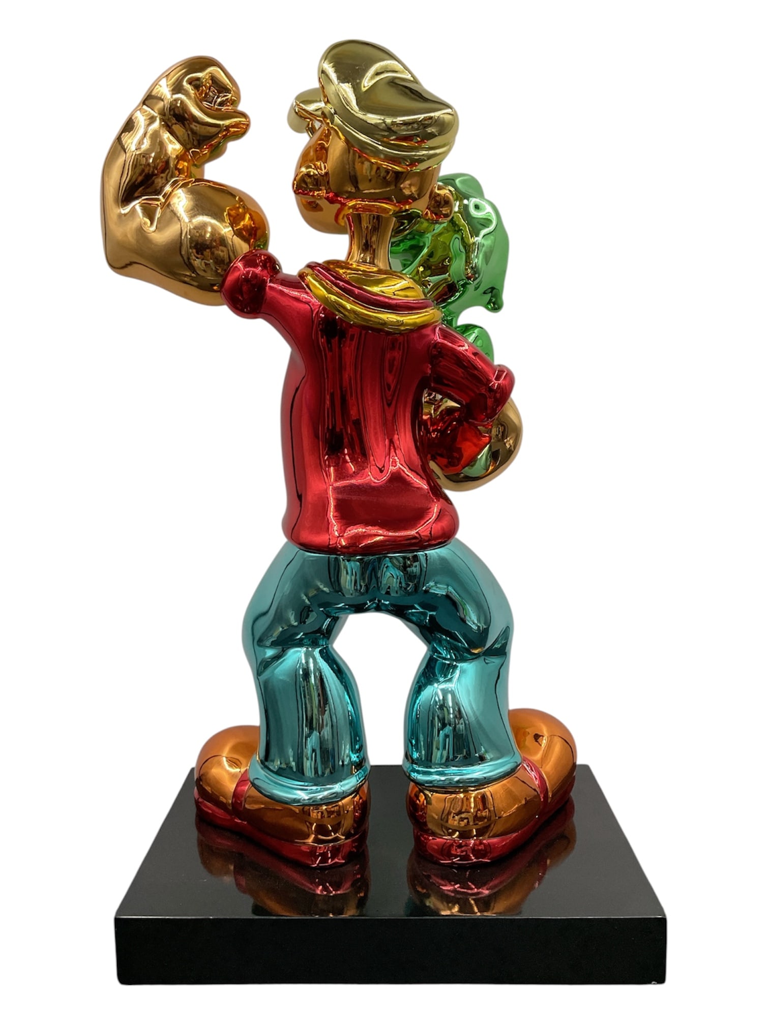 Contemporary Pop Art Popeye Holding Dollar Sign Sculpture - 5