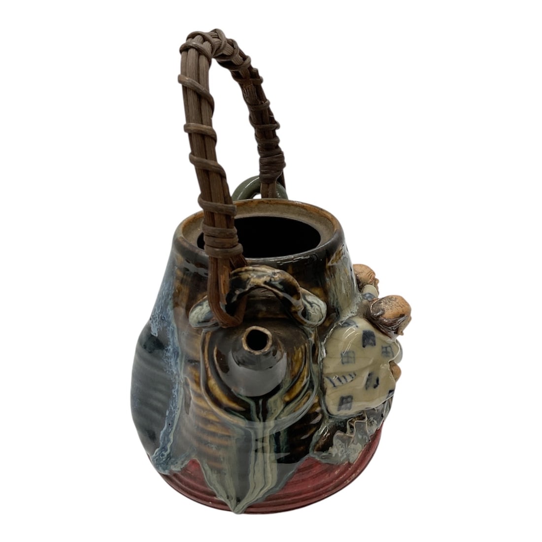 Japaneae Sumida Ware Figural Teapot with Elder Figures - 2