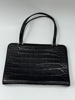 Vintage Black Alligator Handbag (1 of 6)
