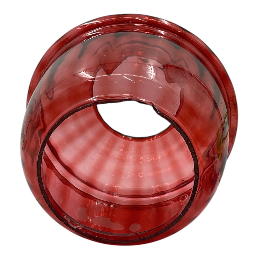 Ruby Red Glass Hurricane Shade - 3
