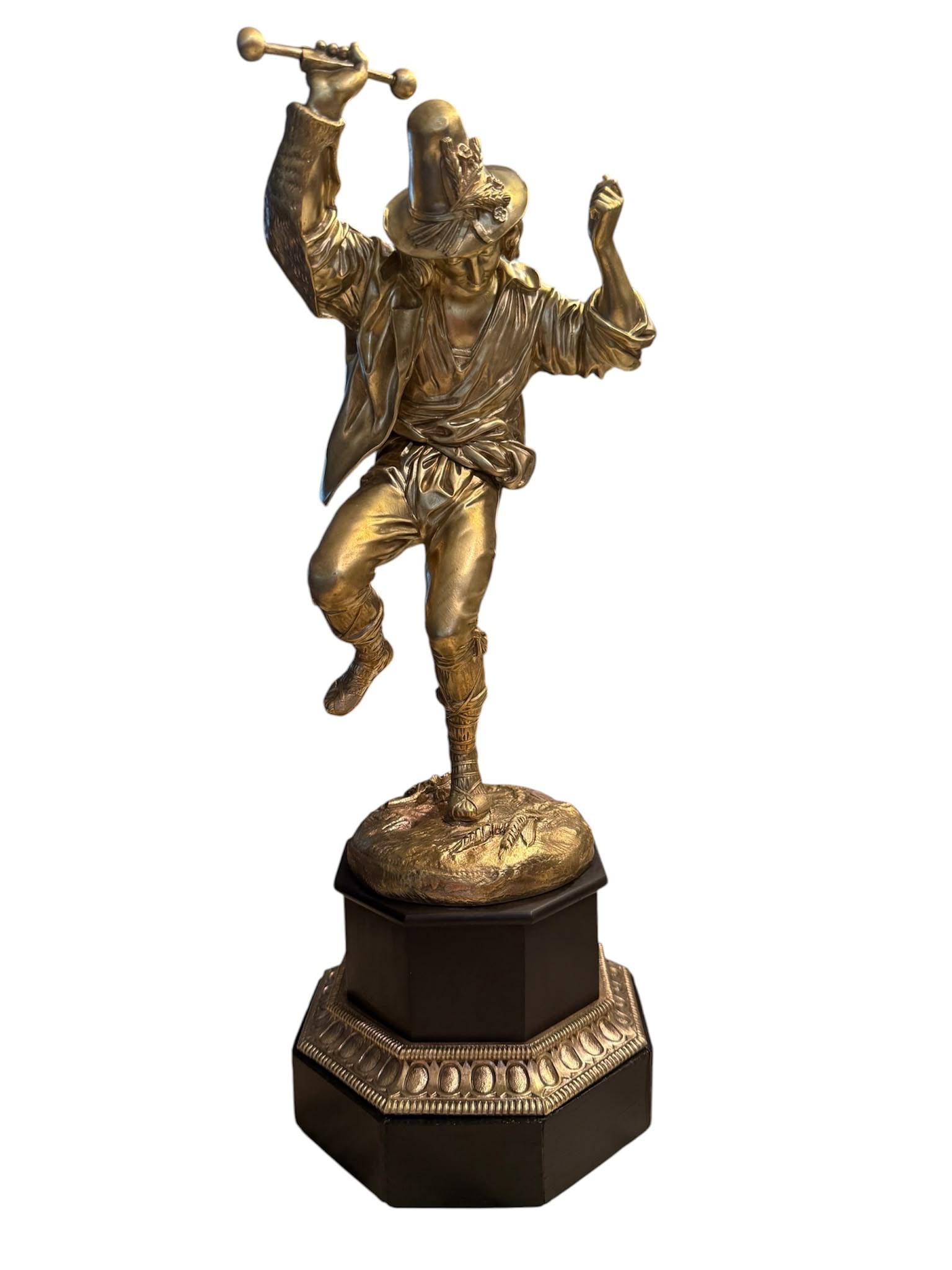 Dancing Youth by Mercier Aîné Marbrier (French, 19th Century) Gilt Bronze and Marble: Specifications Title: "Dancing Youth" Maker: Mercier Aîné Marbrier Medium: Gilt bronze and marble Dimensions: 15 x 6 in