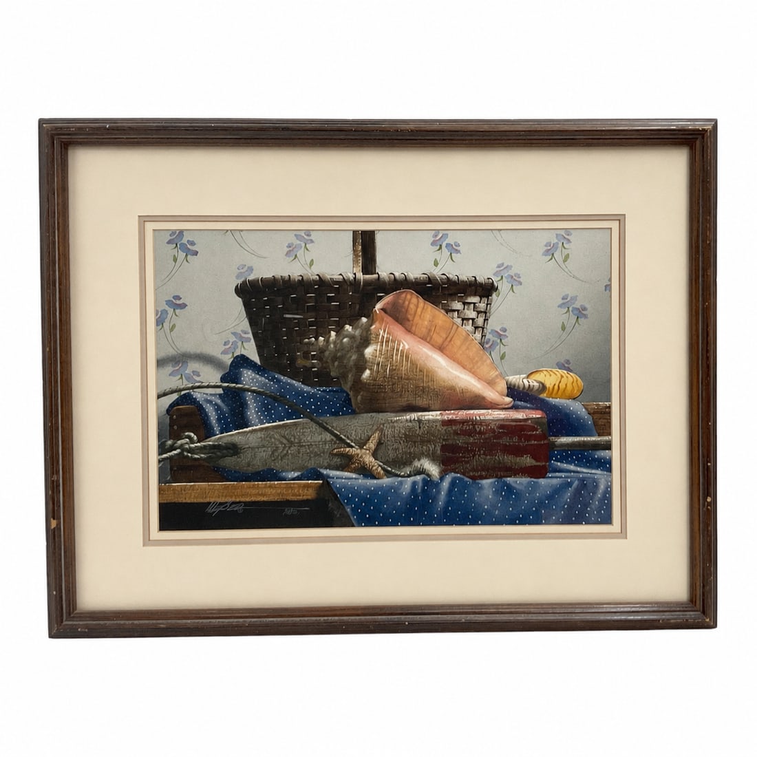 Coastal Still Life with Conch Shell by Michael J. Weber (United States, 1941-2019) Watercolor on (1 of 3)