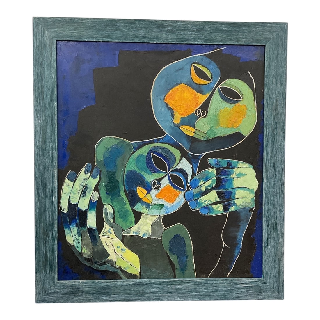 Attributed to Oswaldo Guayasamín (Ecuadorian, 1919–1999) Oil on Canvas (1 of 5)