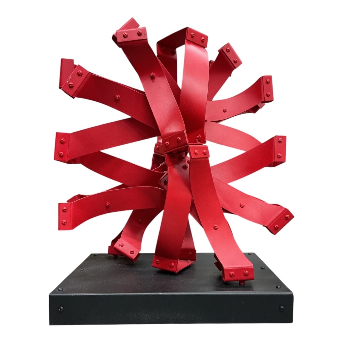 Sol, 1985 by Edgar Negret (Colombia, 1920-2012) Painted Aluminum: Specifications Medium: Painted aluminum on base