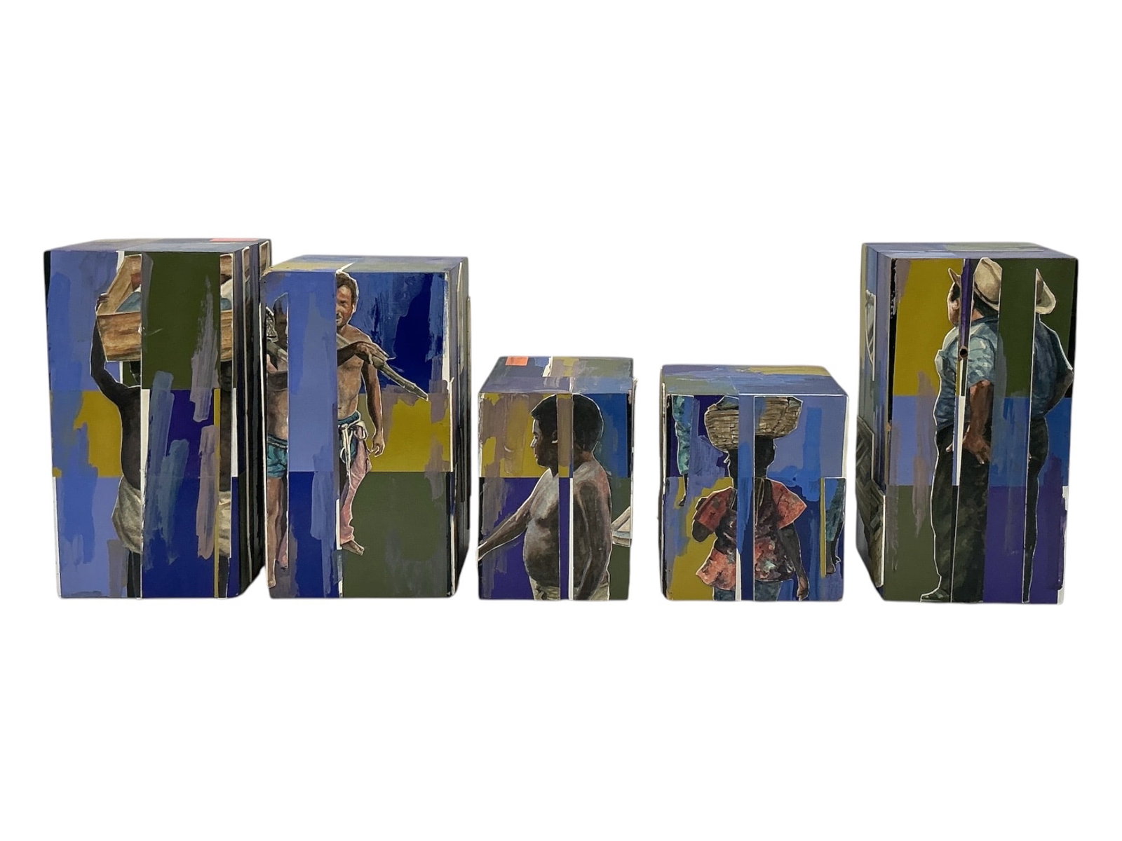 Figurative Cubes by Fernando Correo Antunez, Oil on Wood (1 of 11)
