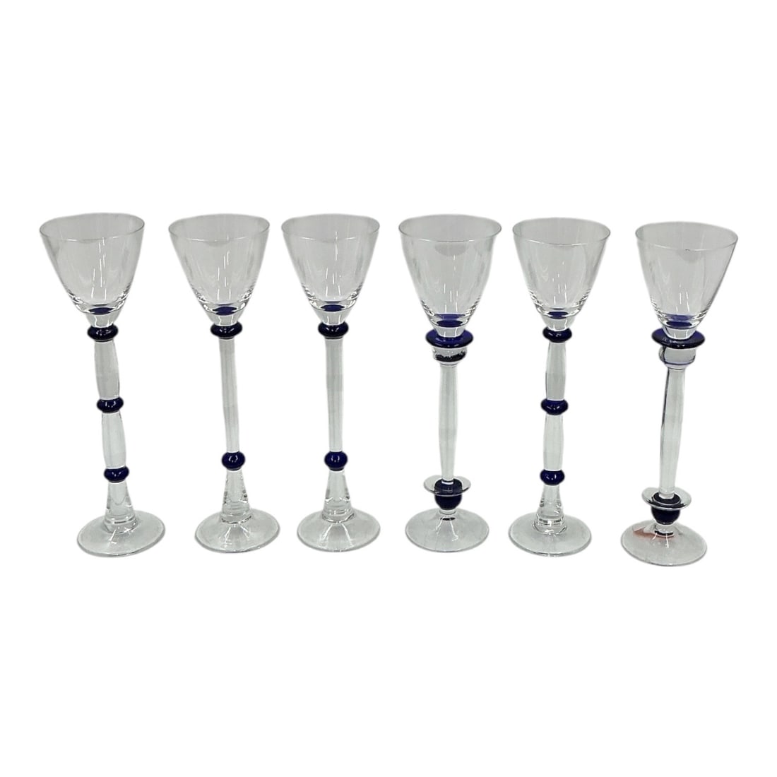 Rotella Goblets by Mimmo Rotella (Italy, 1918-2006) Art Glass (6 Pieces) (1 of 9)