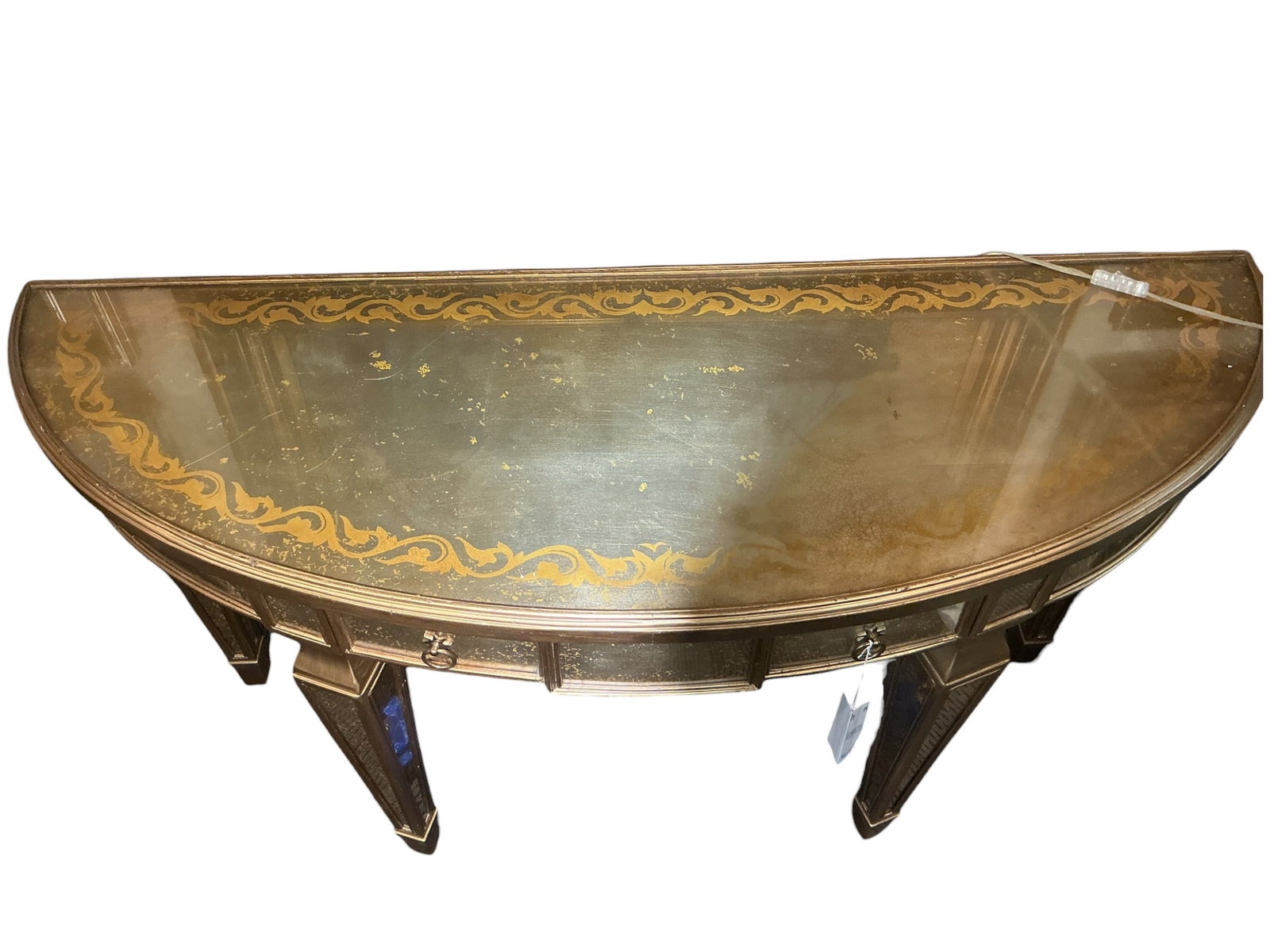 FR062- Silver Gilt Demilune Console Table (1 of 10)