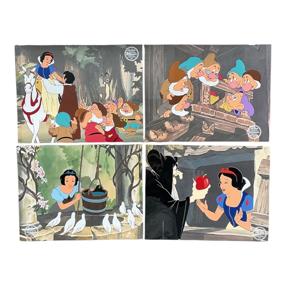 Walt Disney Productions Limited Edition Serigraphs from Original Snow White Art (Set of 4) (1 of 9)