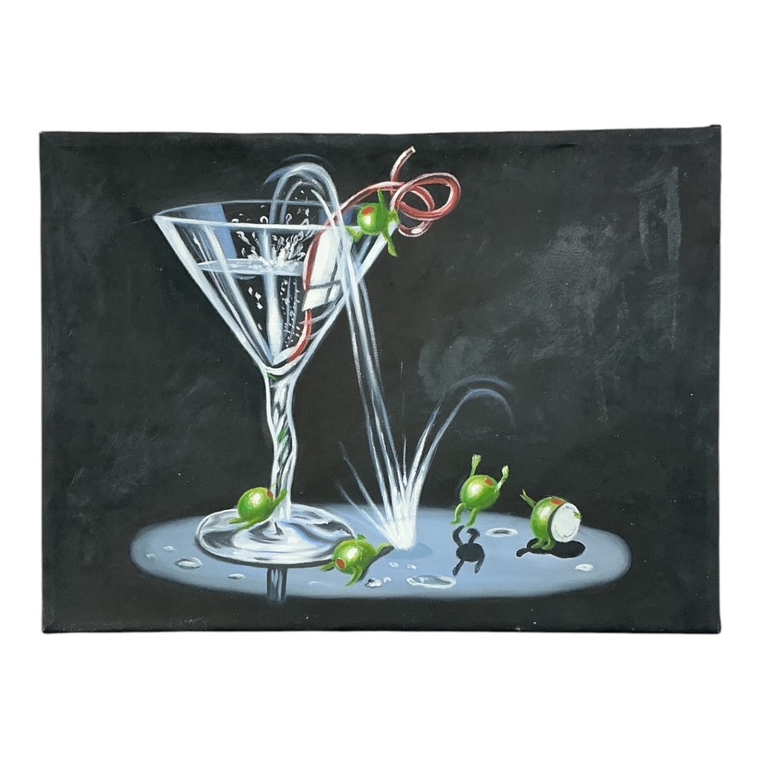 Martini Splash with Olives by Michael Godard, Acrylic on Canvas (1 of 2)