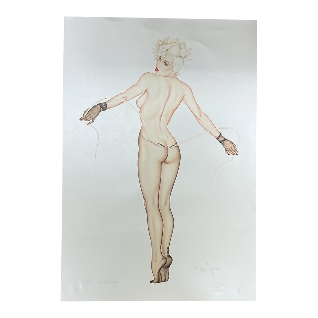 Sticky Buns (1990), Lithograph by Olivia De Berardinis ft. model Rhonda Ridley published in: "Sticky Buns" (1990) by renowned artist Olivia De Berardinis