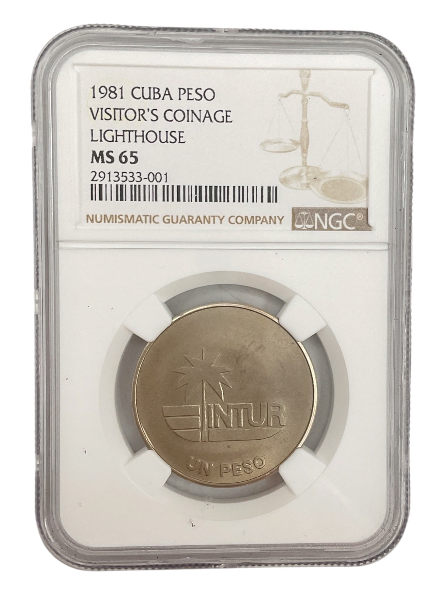 1981 Cuba 1 Peso 20th Anniversary of the Literacy Campaign Coin NGC MS65 (1 of 2)