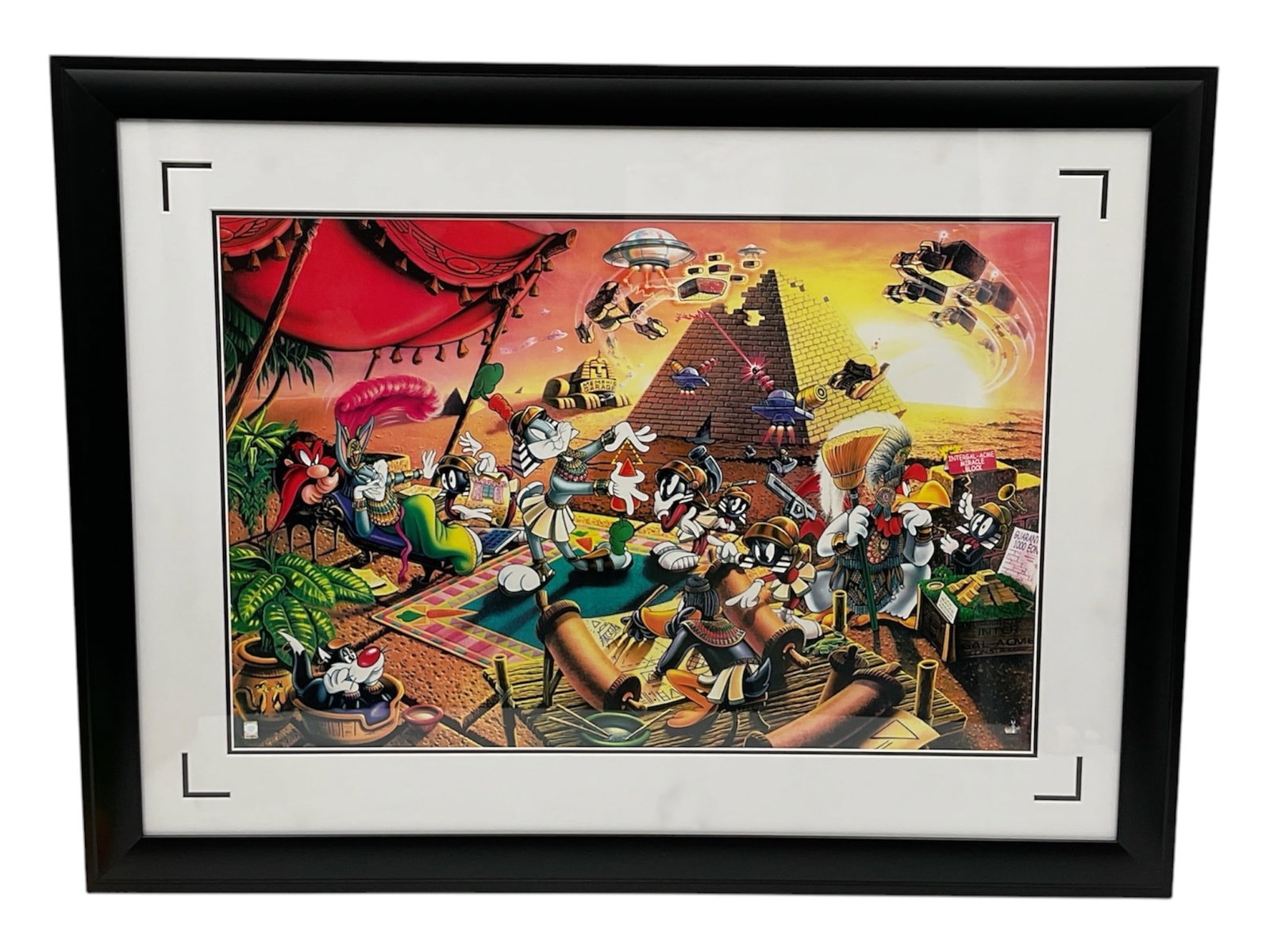 "Pyramid Scheme" by Warner Bros. Animation Art Seriolithograph: DescriptionThis dynamic, officially licensed Looney Tunes animation art piece is titled