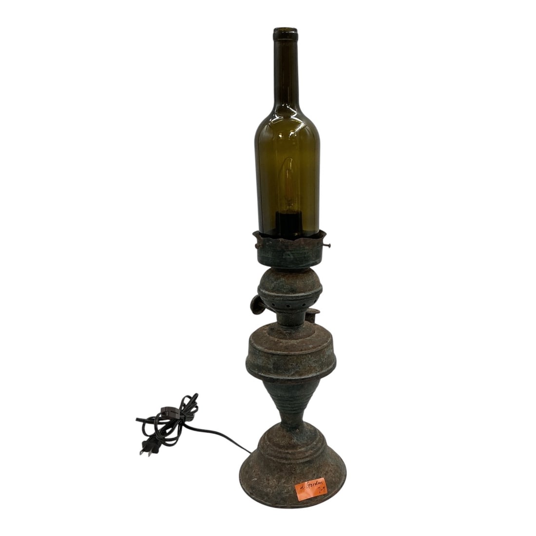 Handmade Rustic Wine Bottle Table Lamp - 2
