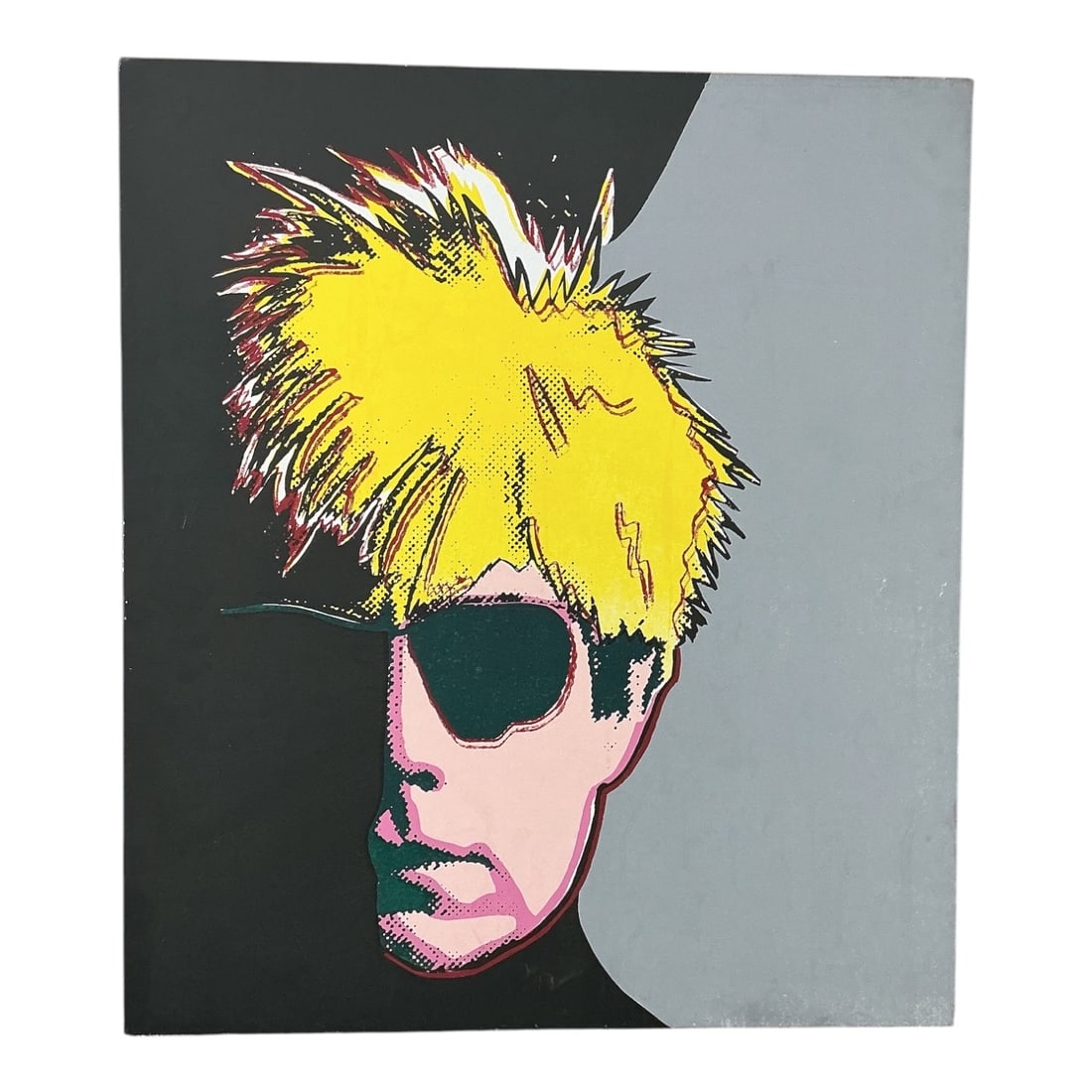"Andy Warhol" by Steve Kaufman (United States, 1960-2010) Mixed Media on Canvas (1 of 4)