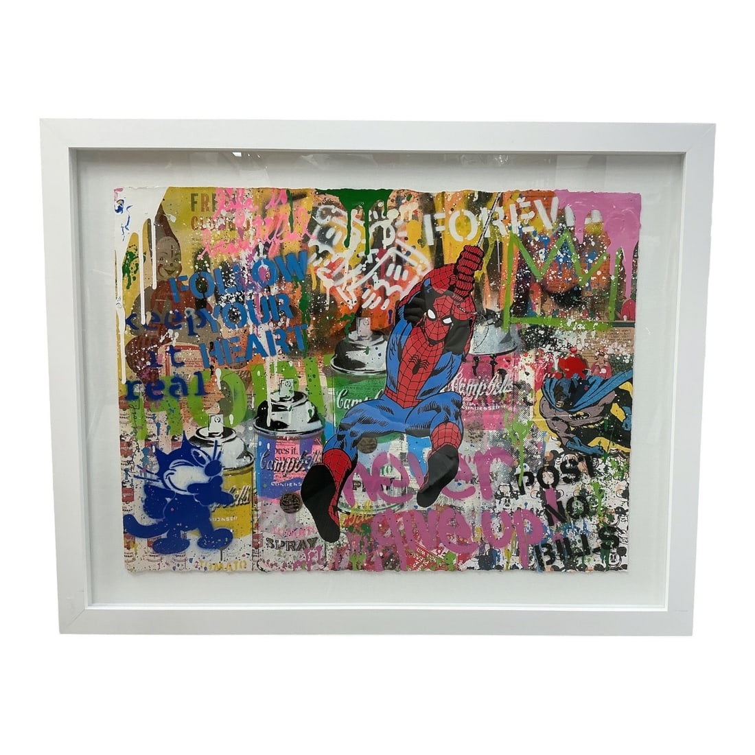 Spiderman by Mr. Brainwash (France, B.1966) Mixed Media on Paper (1 of 4)