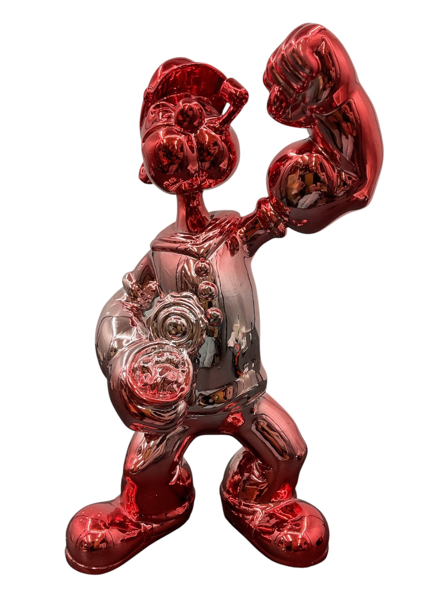 Contemporary Chrome Popeye Style Boxer Sculpture (1 of 4)