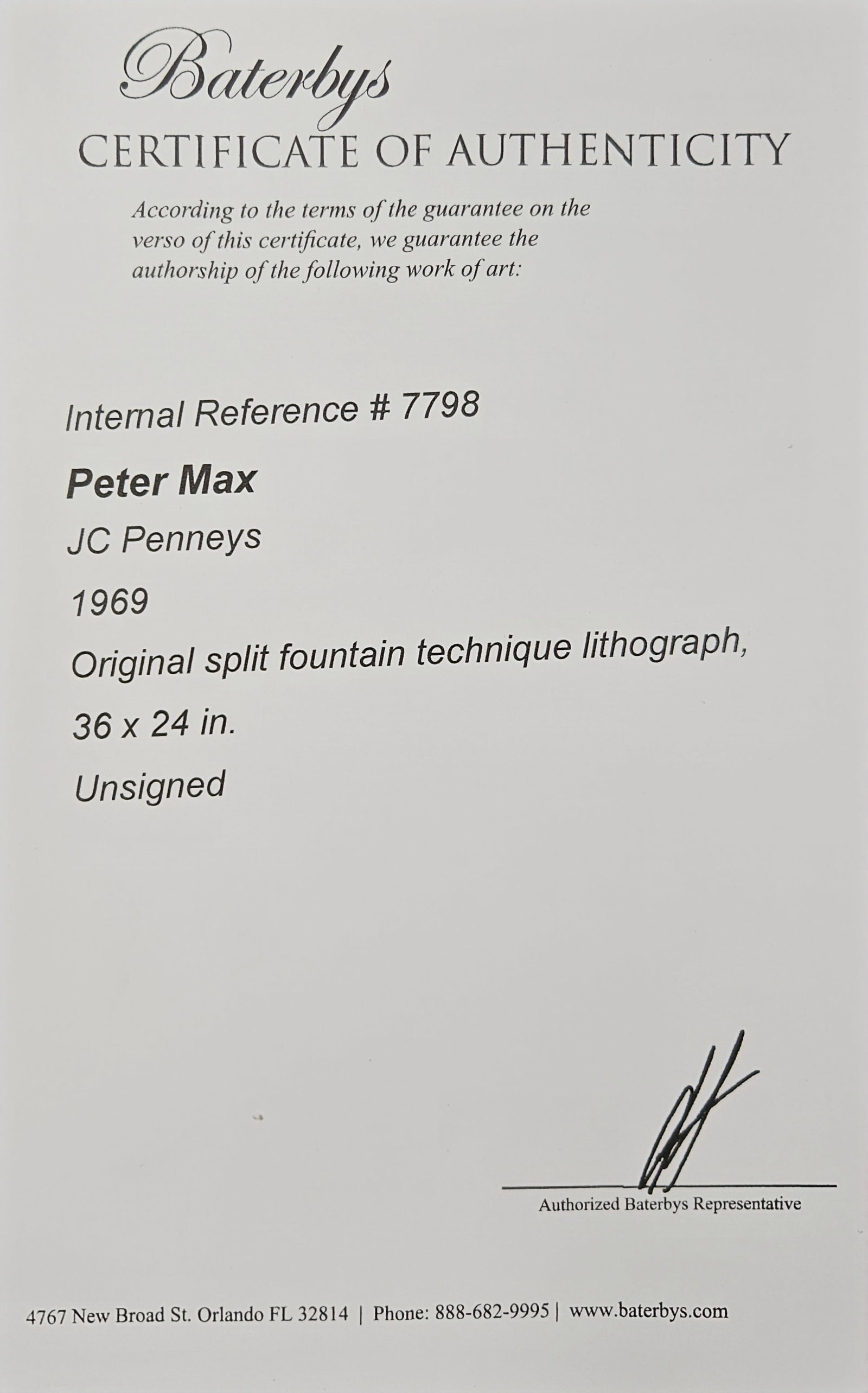 JC Pennys Peter Max Advertisement w/ Docs - 2