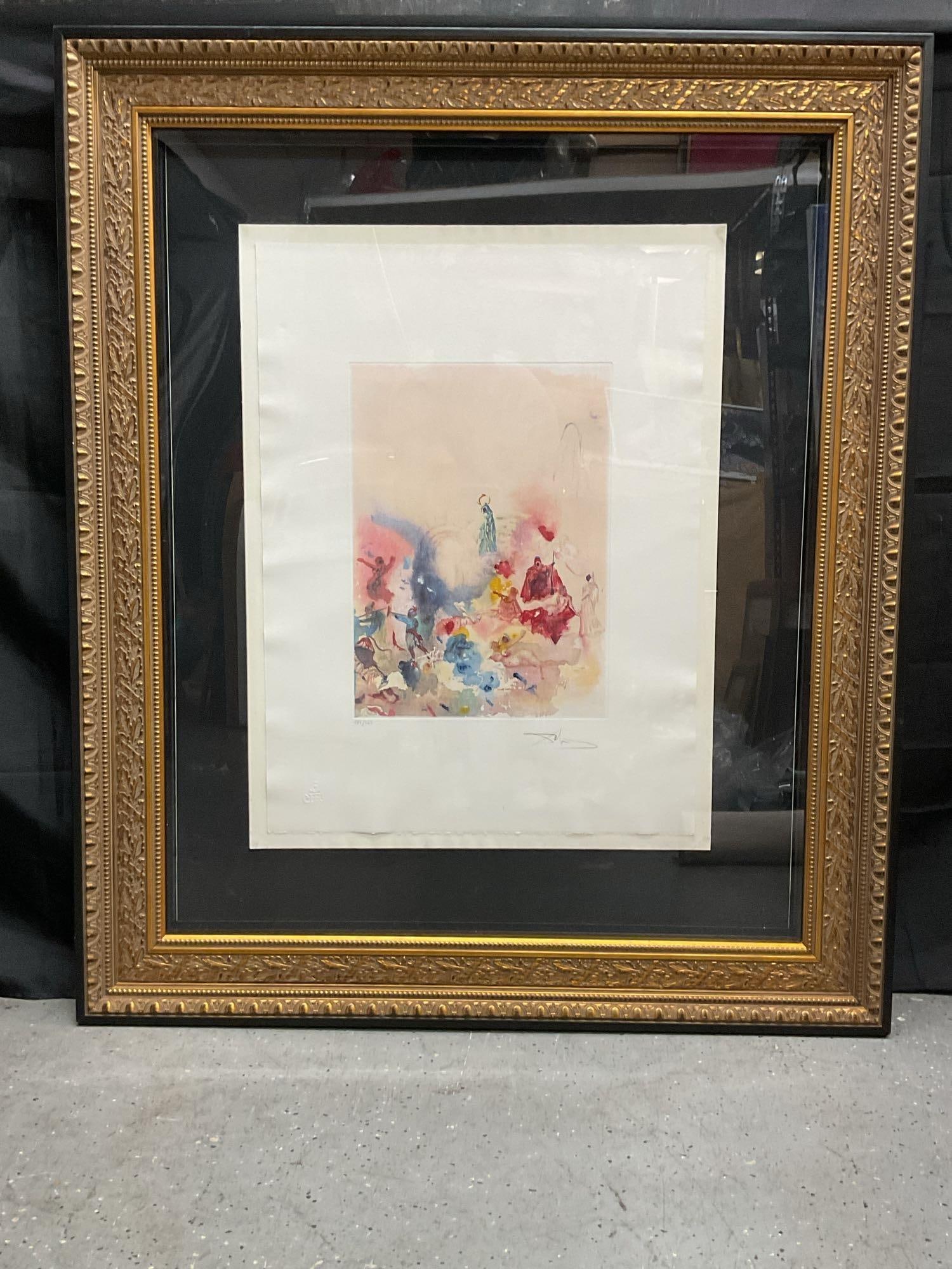 L’Orient (East) by Salvador Dali (Spain, 1904-1989) w/ COA: Artist Name: Salvador Dali Medium: Color Lithograph, engraving + Mixed Media on heavy rag paper Year: 1974 