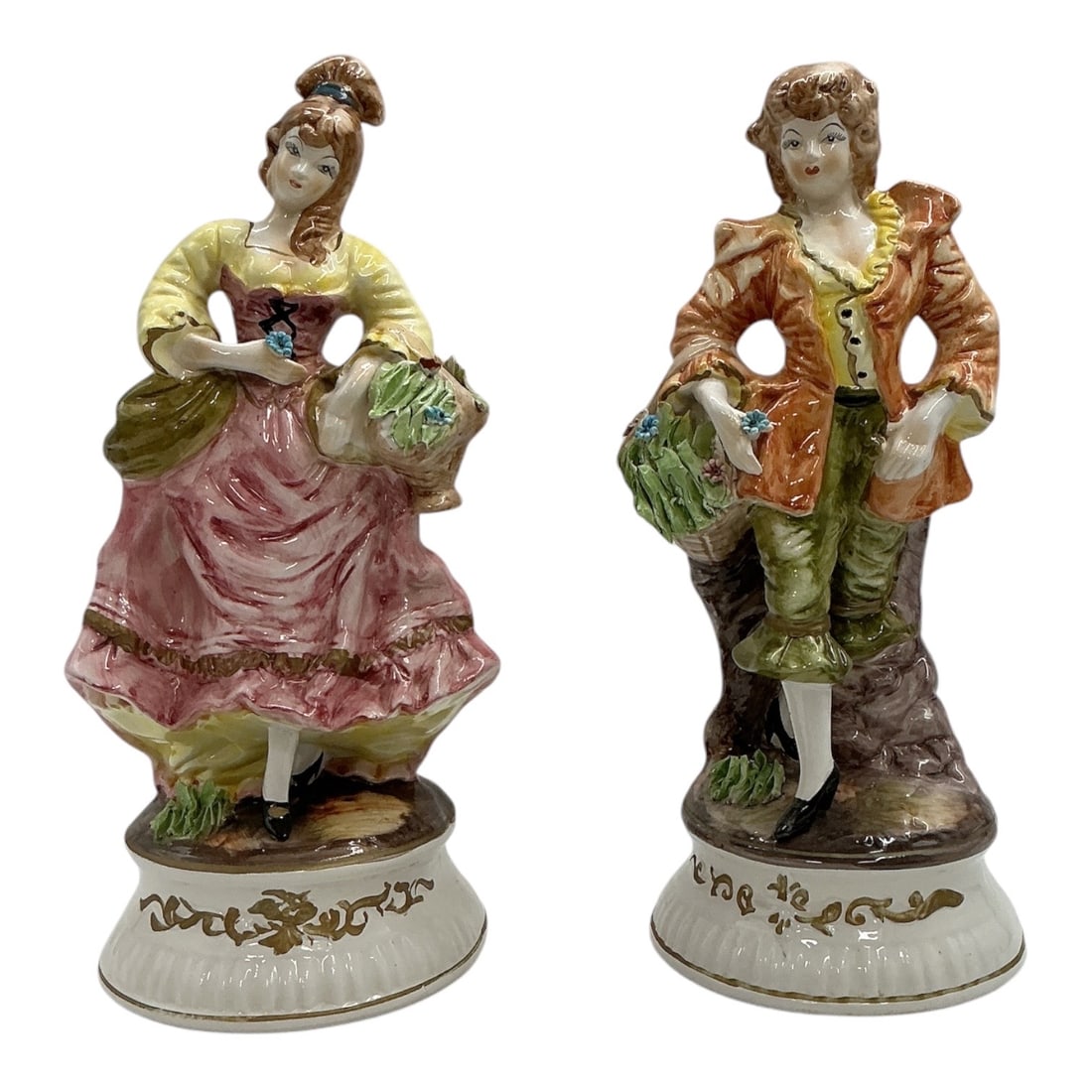 Pair of Capodimonte Porcelain Gentleman and Lady Figurines (1 of 5)
