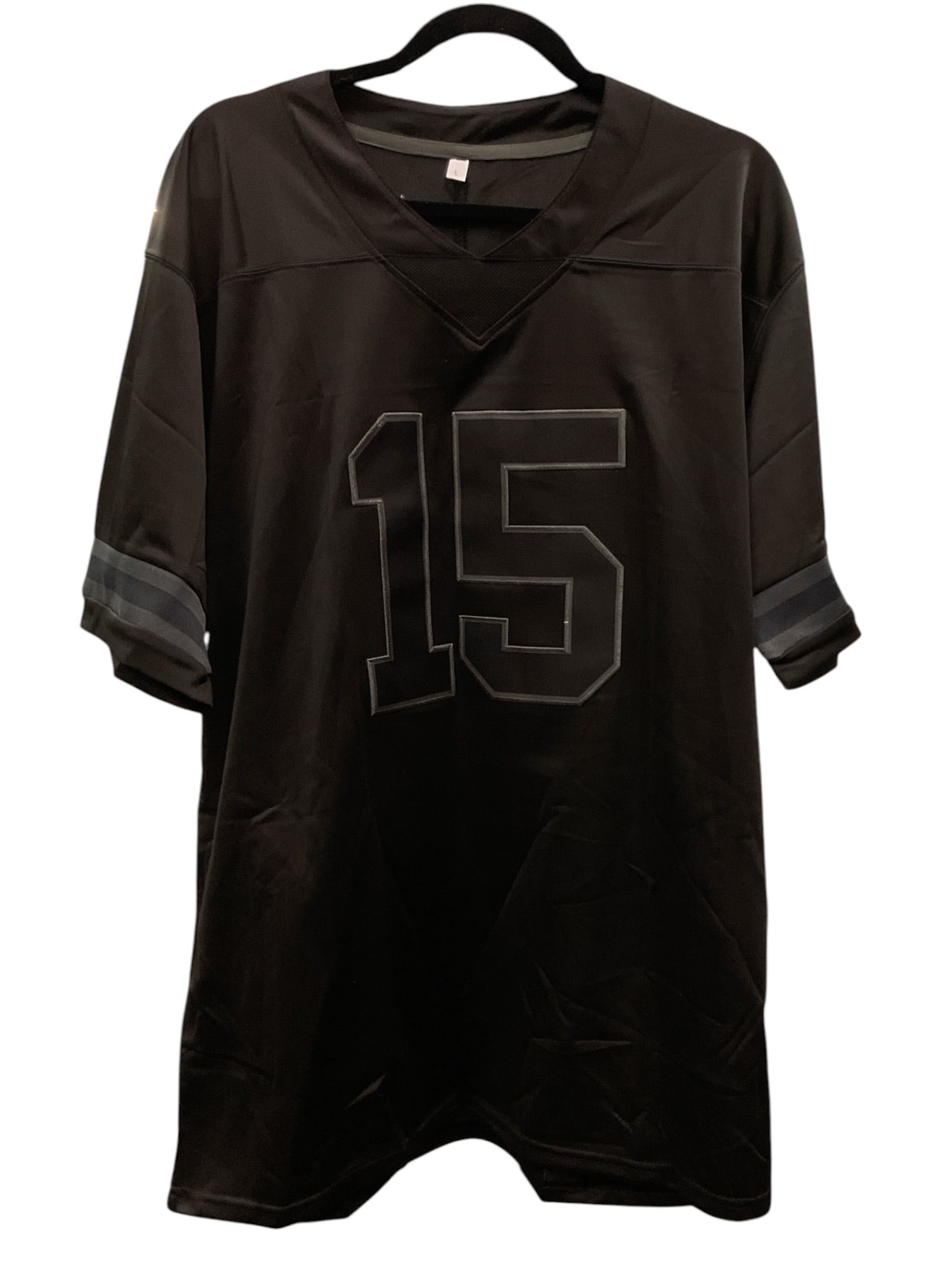 Patrick Mahomes Autographed Custom Black Football Jersey (Size L): DescriptionA custom black football jersey hand-signed by superstar Kansas City Chiefs quarterback Patrick Mahomes. The jersey featu