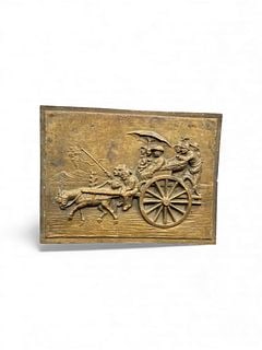 Bronze Relief Plaque of Chariot Scene (1 of 2)