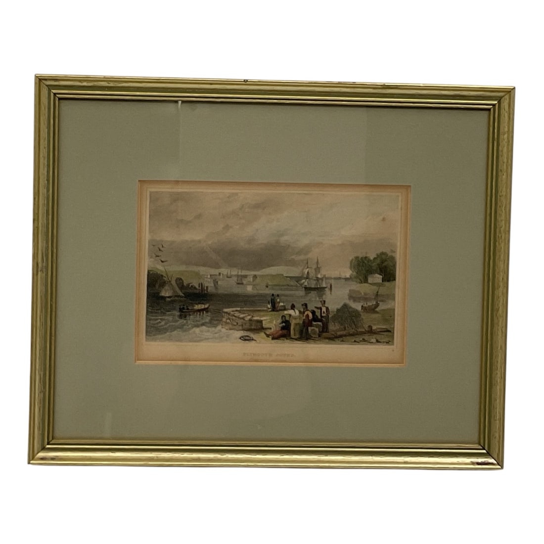 Plymouth Sound, St Nicholas Island & Mount Edgecumbe,: "Plymouth Sound, St Nicholas Island & Mount Edgecumbe ," dates to approximately 1829 . Based on its style and historical context, it likely follows a design by T.H. Williams . Visual and Artistic De