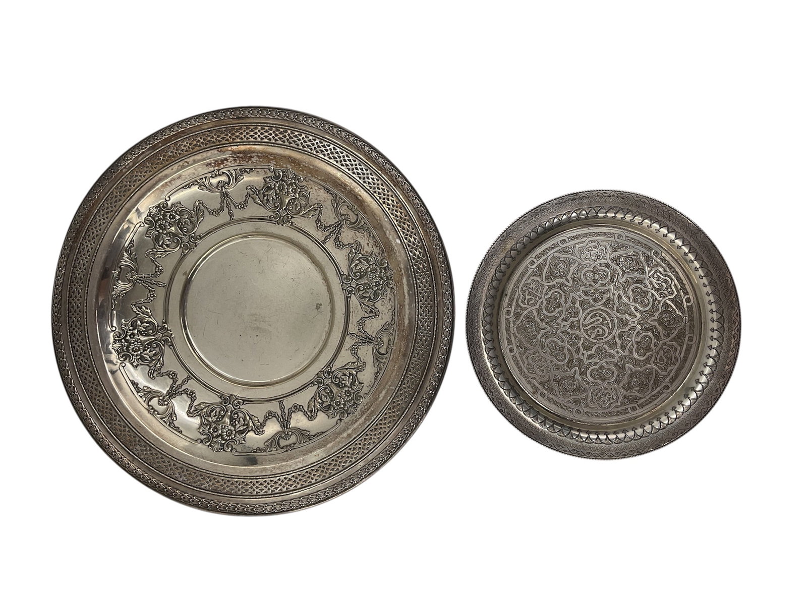 Assorted Middle Eastern Silver Metal Tableware and Decorative Objects - 2