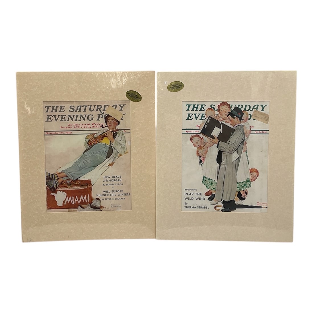 The Saturday Evening Post Covers (Set of 2) by Norman Rockwell (USA, 1894-1978) Lithograph on paper. (1 of 2)