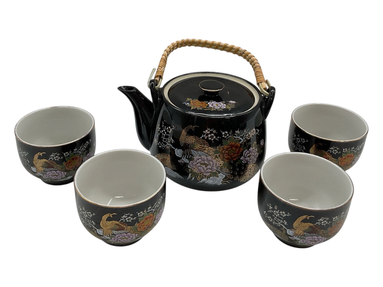 Japanese Tea Set with Teapot and Four Cups (1 of 4)