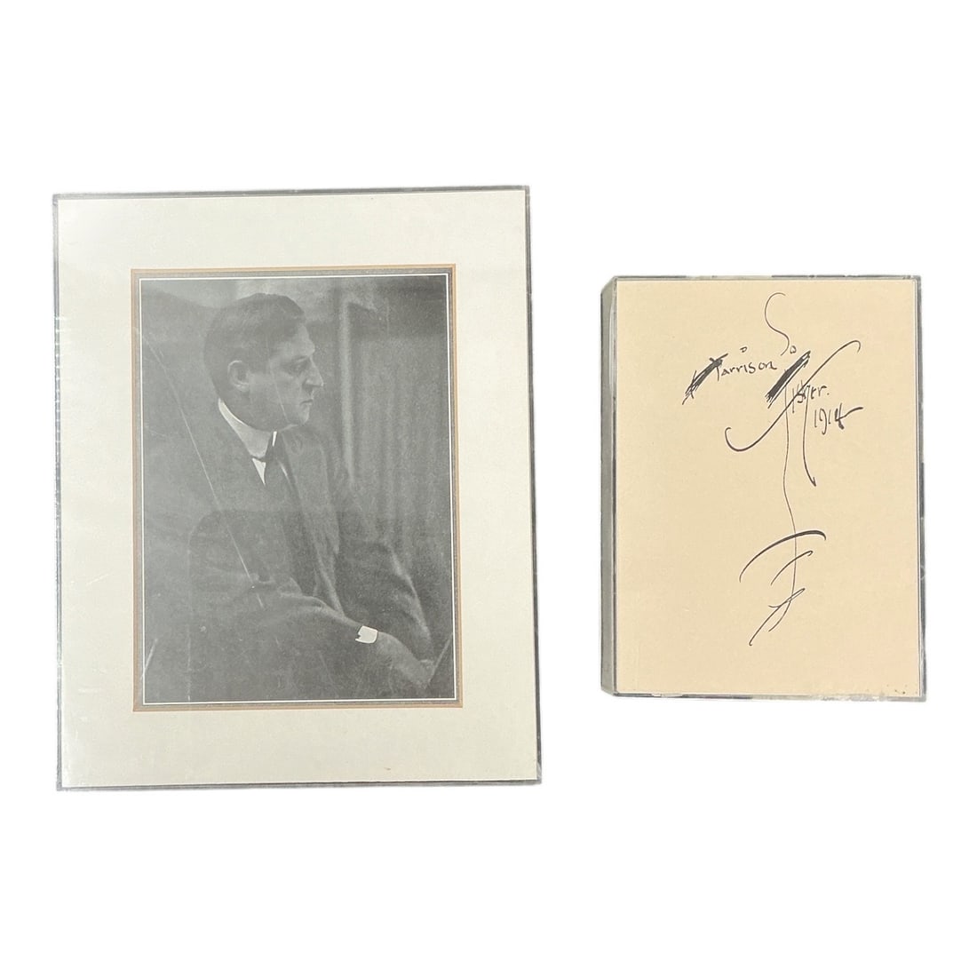 Harrison Fisher (American, 1875-1934)Studio Portrait and Autograph, 1914 (Set of 2): Specifications Artist: Harrison Fisher (American,