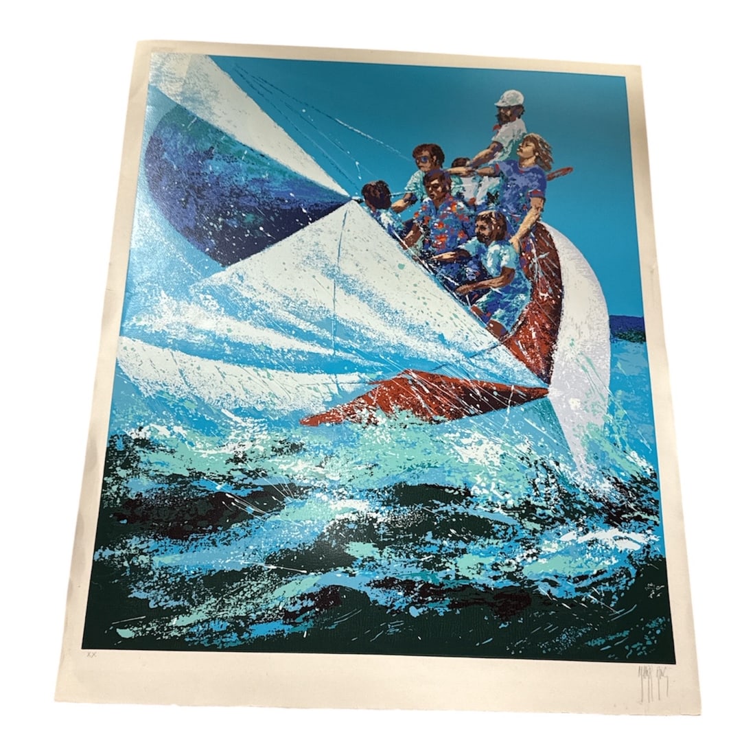 Sailing by Mark King (British-American, 1931-2014) Serigraph (1 of 5)