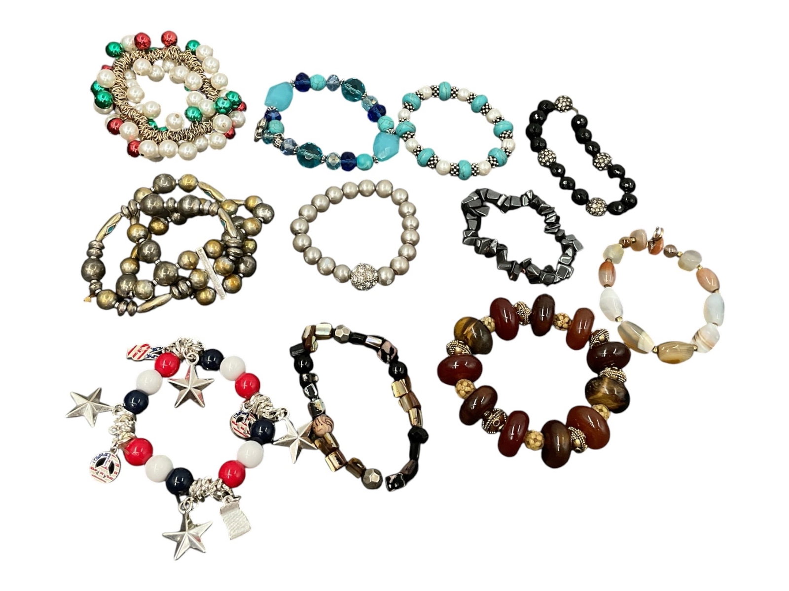 Miscellaneous Beaded Bracelets, Group of Twelve (1 of 1)