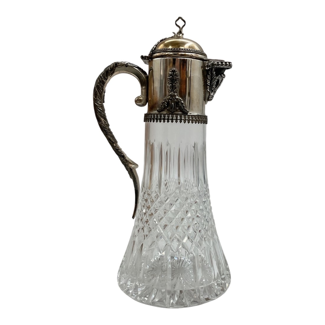 Vintage Cut Crystal and Silver-Plated Claret Jug (1 of 8)