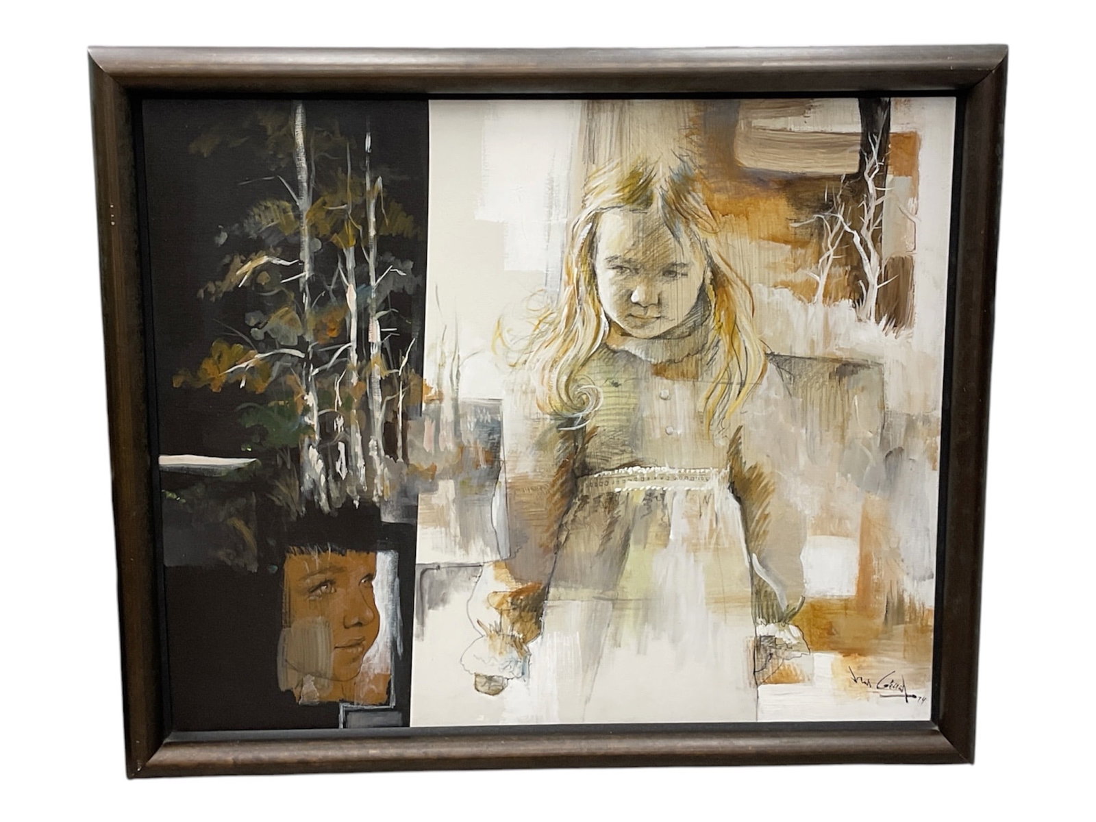 Jonas Gerard (American, b. 1949) Outside Looking In Acrylic on Canvas: Original acrylic on canvas titled Outside Looking In by Jonas Gerard (American, b. 1949). Th