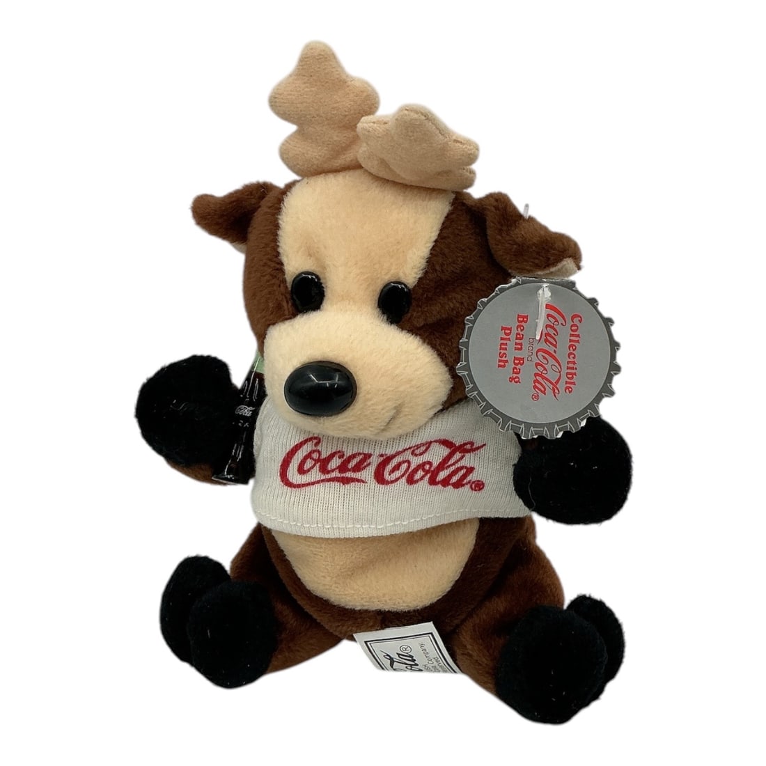 Collectible Coca-Cola Reindeer in Shirt Bean Bag Plush (1 of 3)