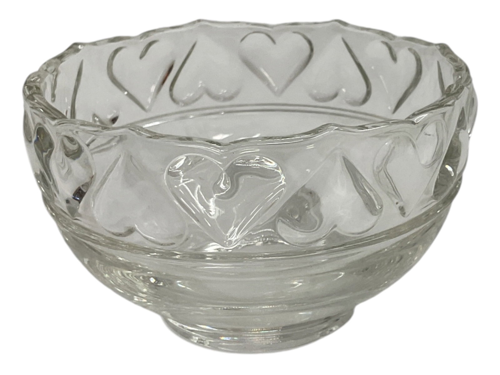 Tiffany & Co. Crystal Heart Motif Bowl (1 of 4)